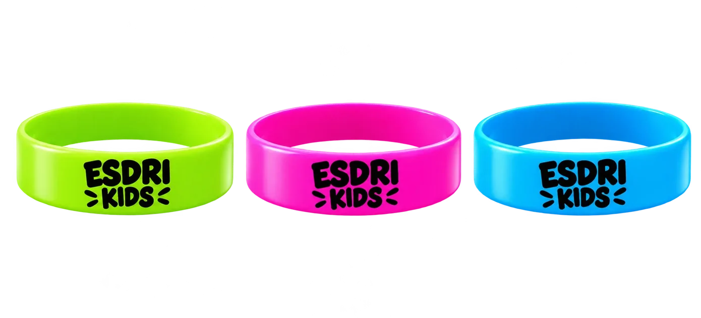 Brazaletes verde, rosa y azul de Esdri Kids